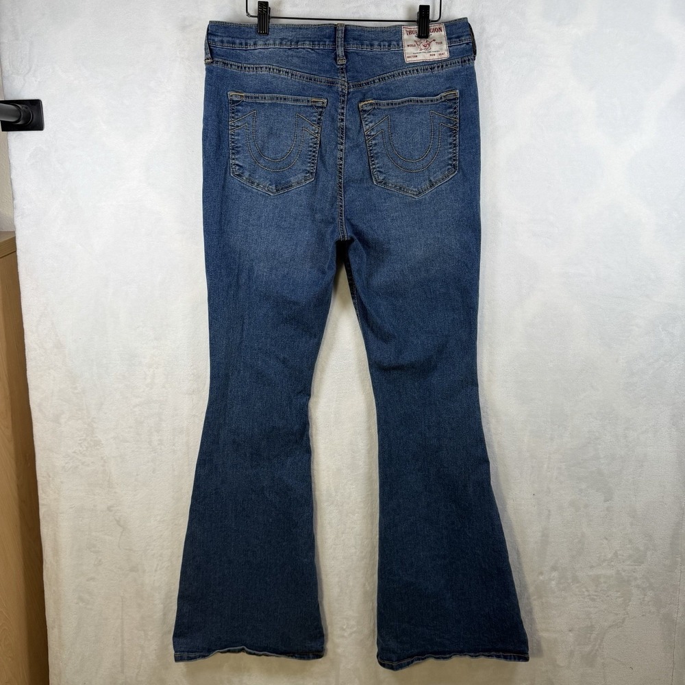 True Religion Women's Charlie High Rise Vintage Flare Jeans Size 32
